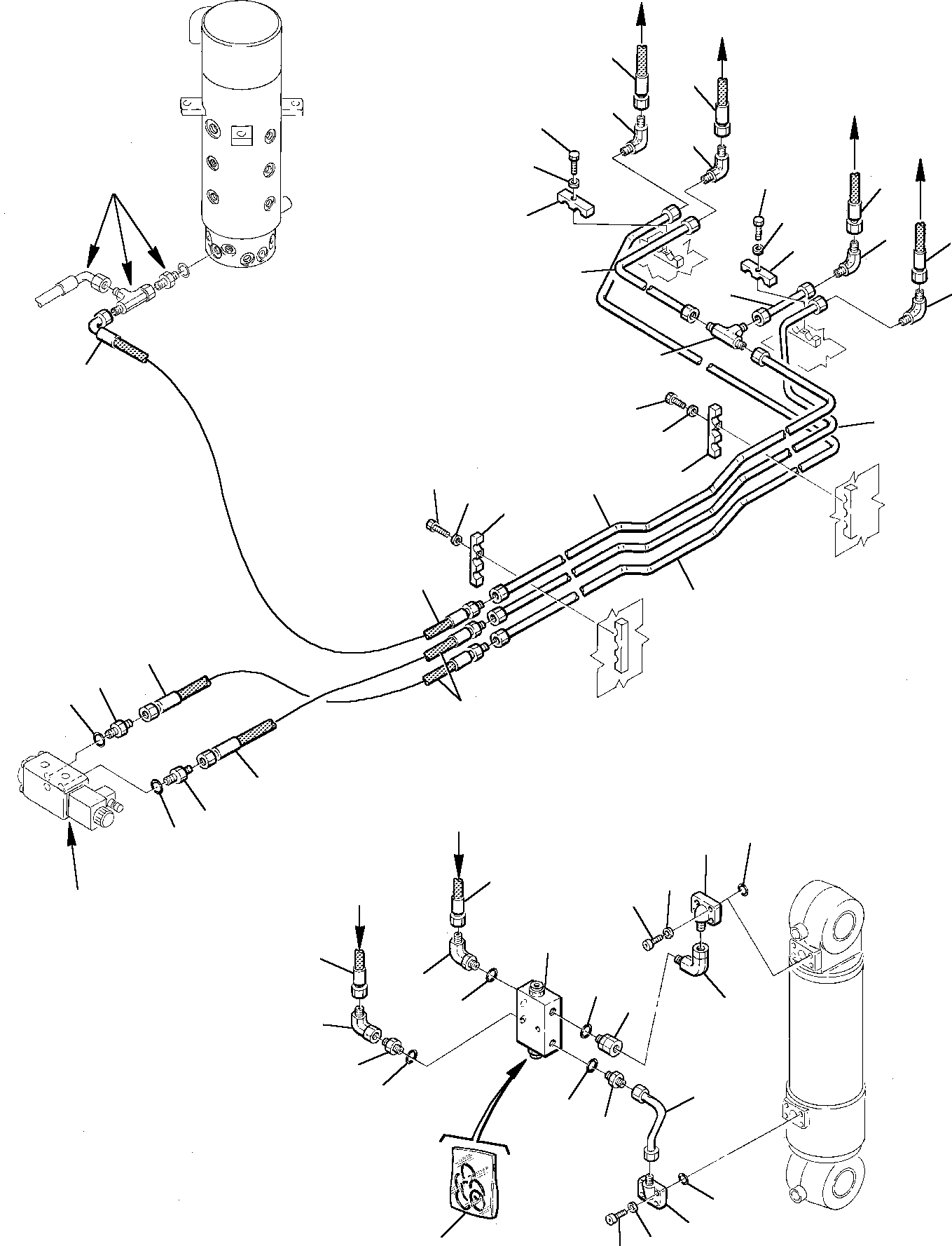 Excavators Komatsu / PW75-1 S/N 0000001-Up(pw75_1) / HYDRAULIC PIPING (REAR AND FRONT OUTRIGGER) (2/2)(M6-108 : 6795)
