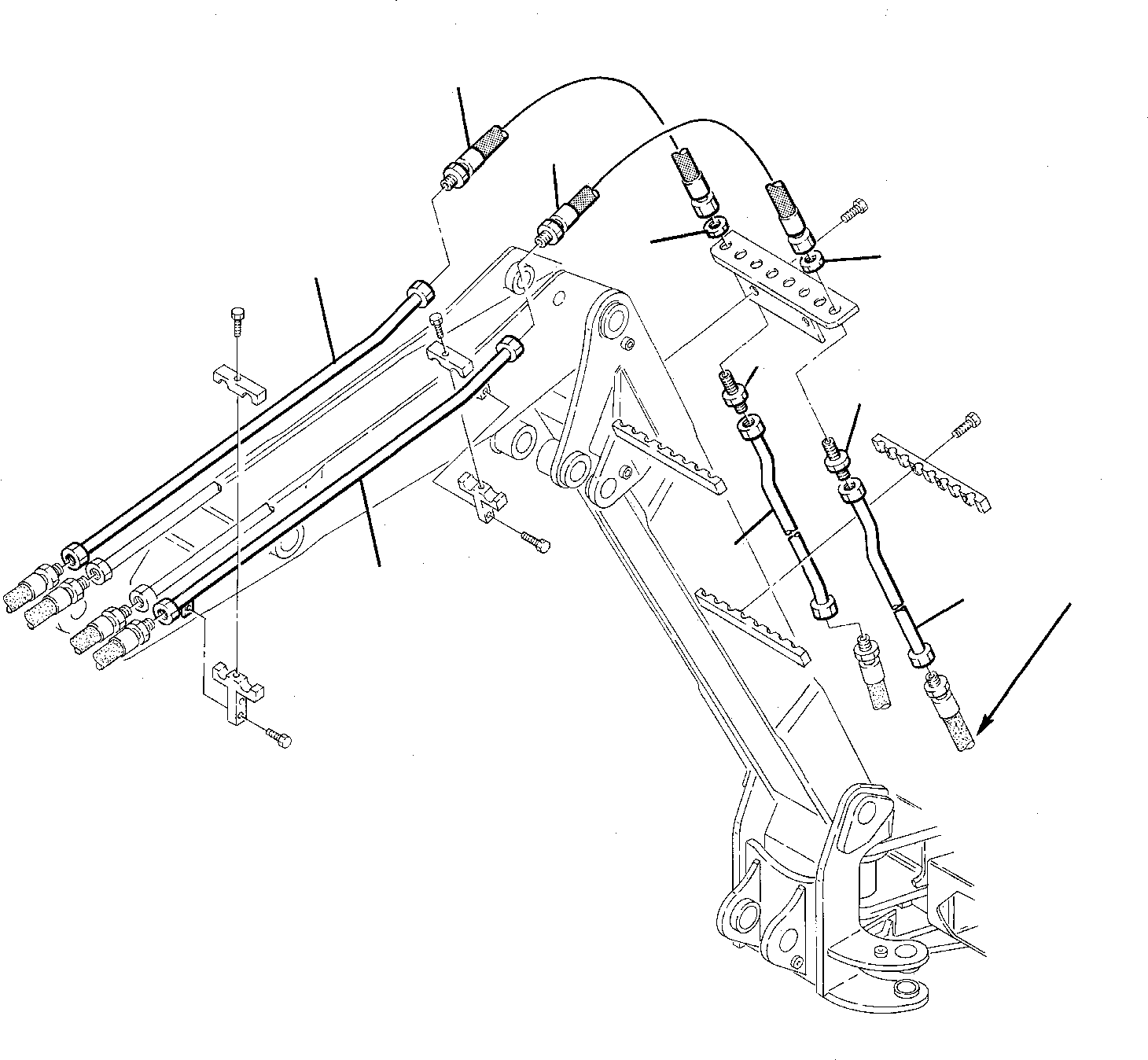 Excavators Komatsu / PW75-1 S/N 0000001-Up(pw75_1) / HYDRAULIC PIPING (ADDITIONAL EQUIPMENT) (FOR 2-PIECE BOOM) (BOOM SIDE)(M7-46 : 7920)