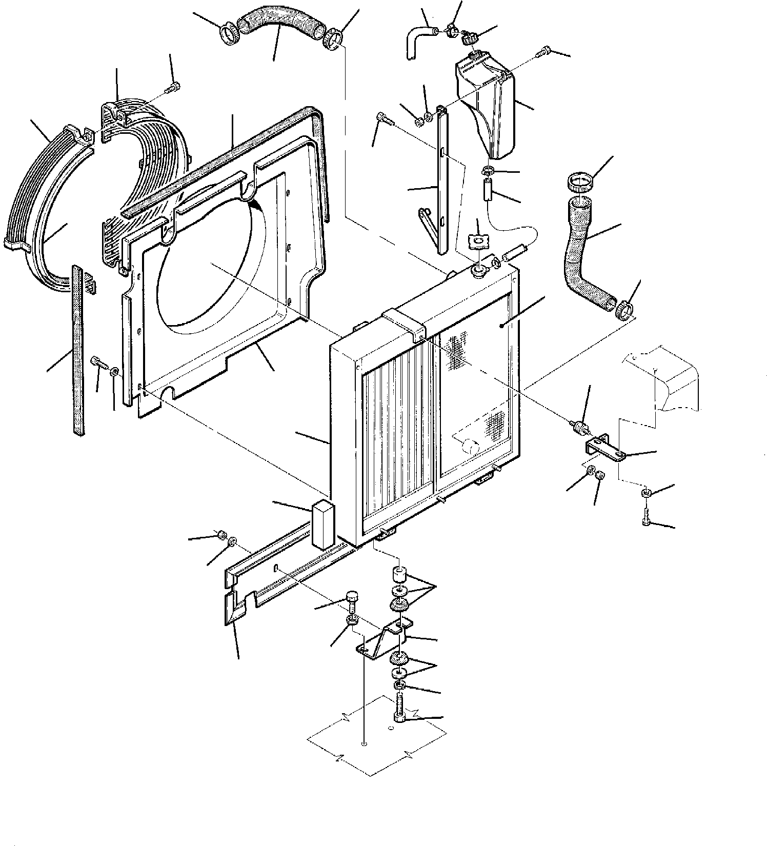 Excavators Komatsu / PW95-1  S/N 0005747-Up(pw95_1) / RADIATOR AND PIPING(B-0050 : 1200)