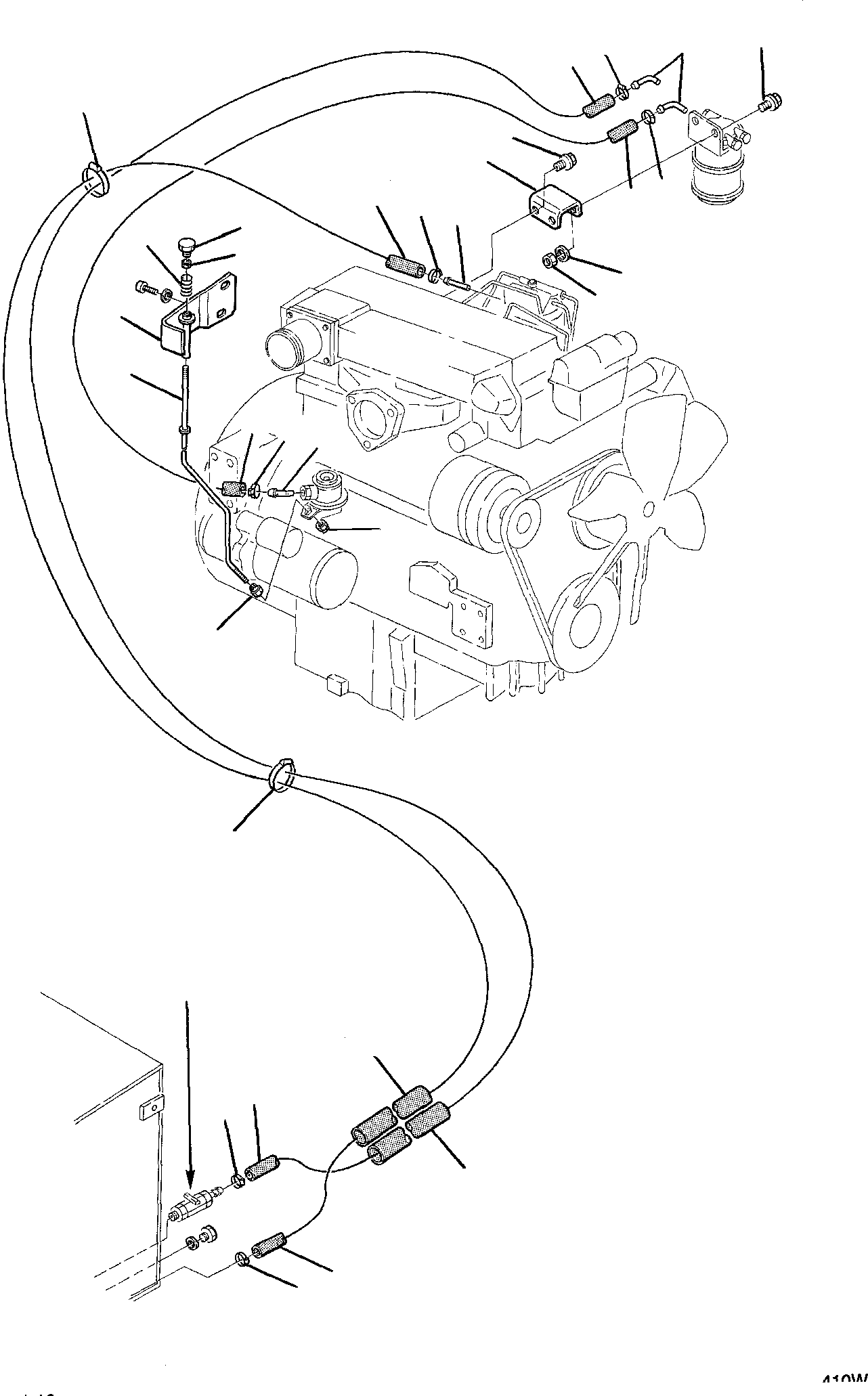 Excavators Komatsu / PW95-1  S/N 0005747-Up(pw95_1) / FUEL PIPING (2/2)(B-0070 : 1301)