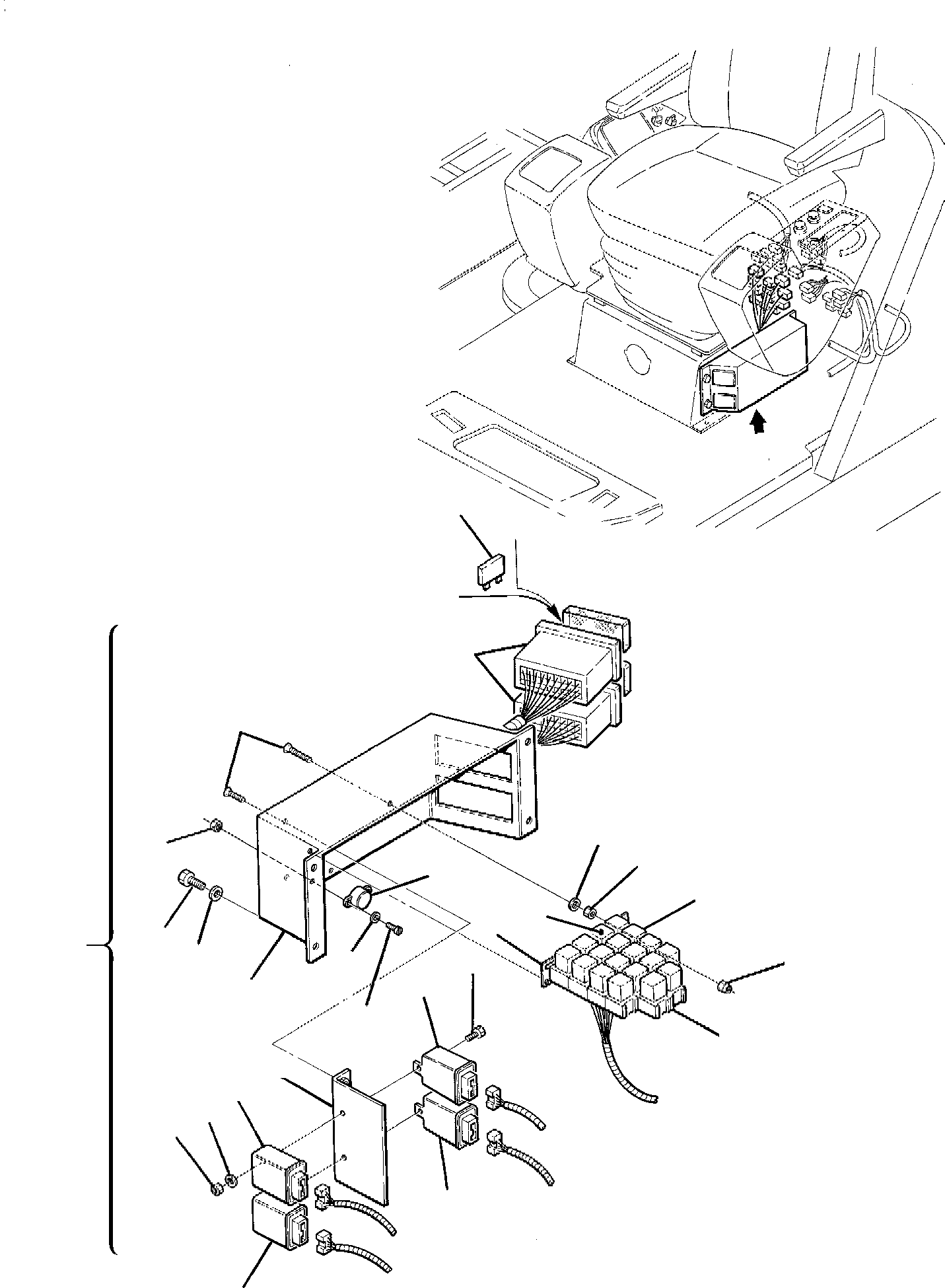 Excavators Komatsu / PW95-1  S/N 0005747-Up(pw95_1) / ELECTRICAL SYSTEM (FUSE AND RELAY LINE)(B-0160 : 1530)