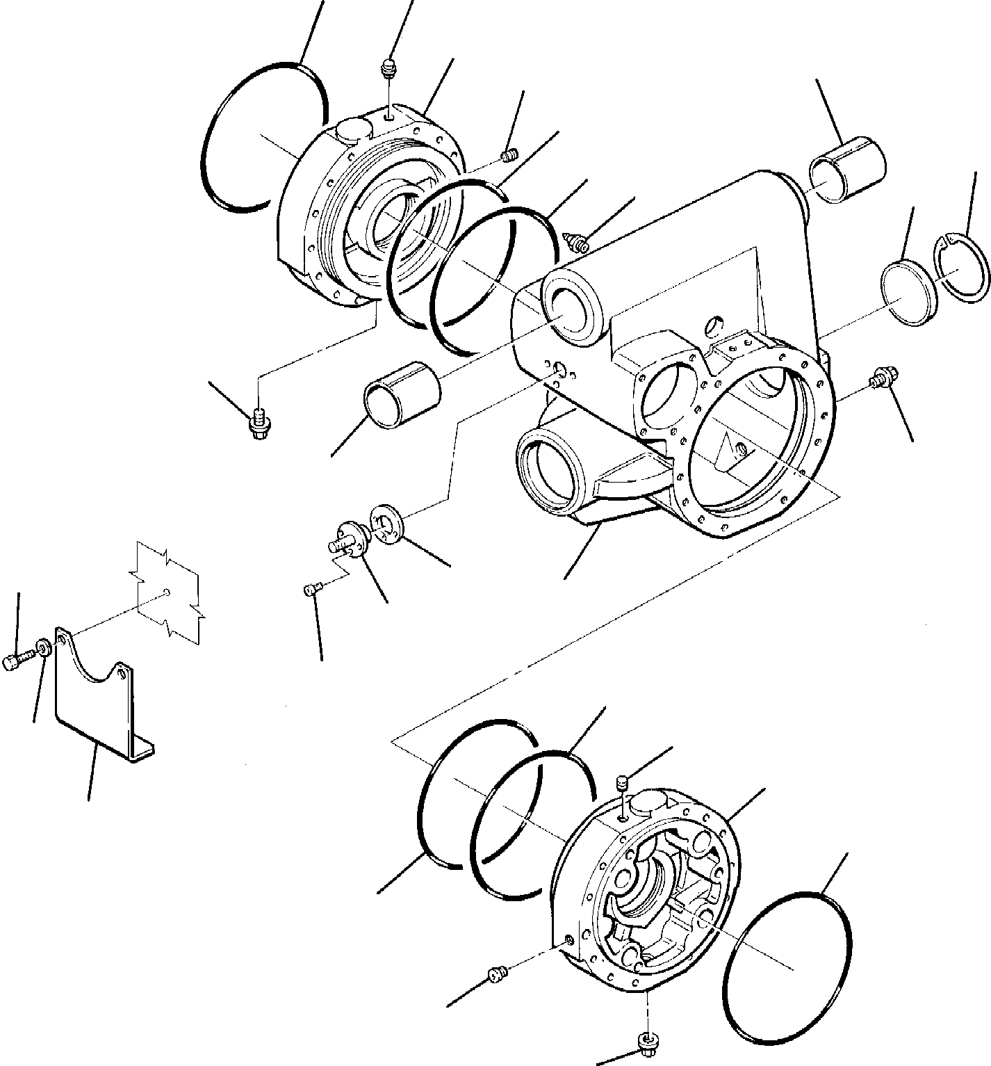 Excavators Komatsu / PW95-1  S/N 0005747-Up(pw95_1) / FRONT AXLE (1/6)(D-0070 : 3400)