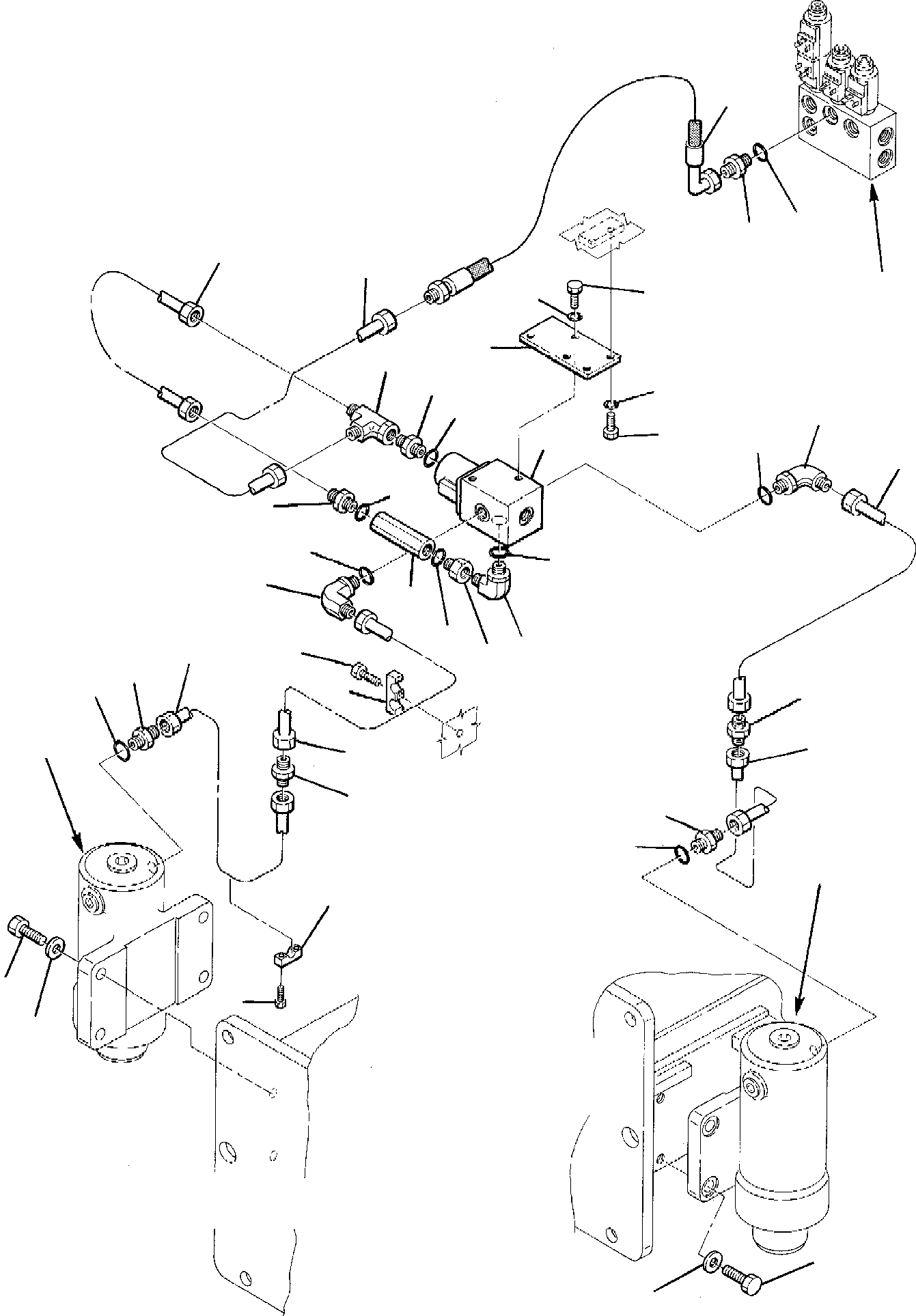 Excavators Komatsu / PW95-1  S/N 0005747-Up(pw95_1) / HYDRAULIC PIPING SUSPENSION LOCK CYLINDER LINE(D-0210 : 3530)