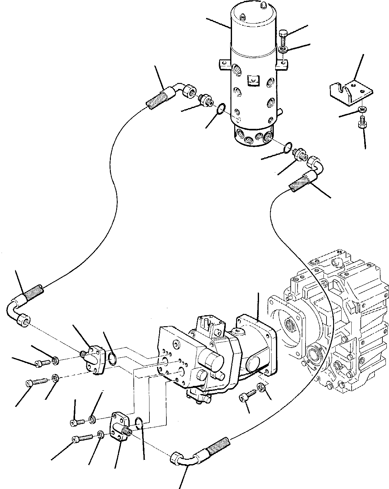Excavators Komatsu / PW95-1  S/N 0005747-Up(pw95_1) / HYDRAULIC PIPING (TRAVEL MOTOR LINE) (LOWER)(D-0230 : 3550)