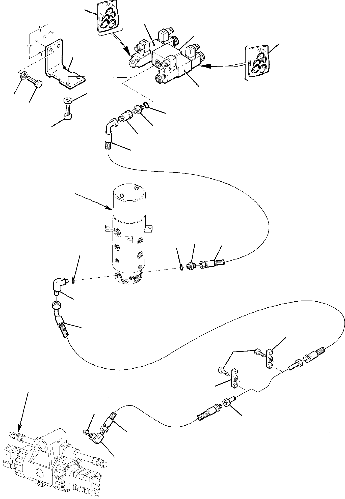 Excavators Komatsu / PW95-1  S/N 0005747-Up(pw95_1) / HYDRAULIC PIPING (STEERING LINE) (LOWER) (1/2)(D-0250 : 3560)
