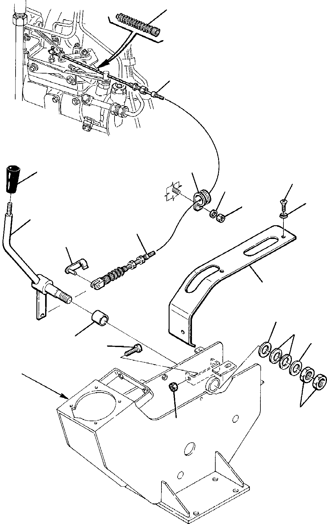 Excavators Komatsu / PW95-1  S/N 0005747-Up(pw95_1) / FUEL CONTROL LEVER(E-0010 : 4000)