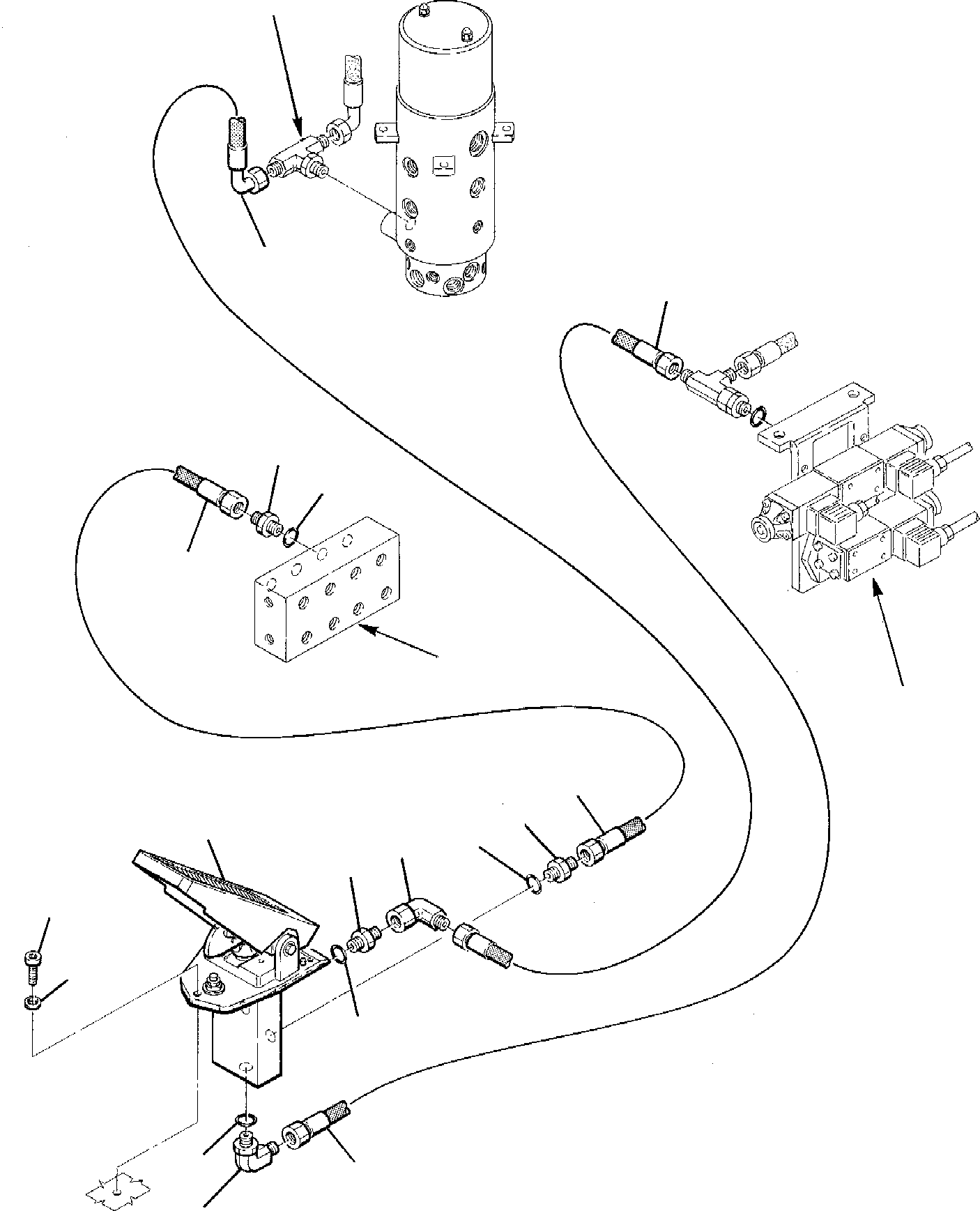 Excavators Komatsu / PW95-1  S/N 0005747-Up(pw95_1) / HYDRAULIC PIPING (TRAVEL PPC VALVE LINE)(E-0030 : 4150)