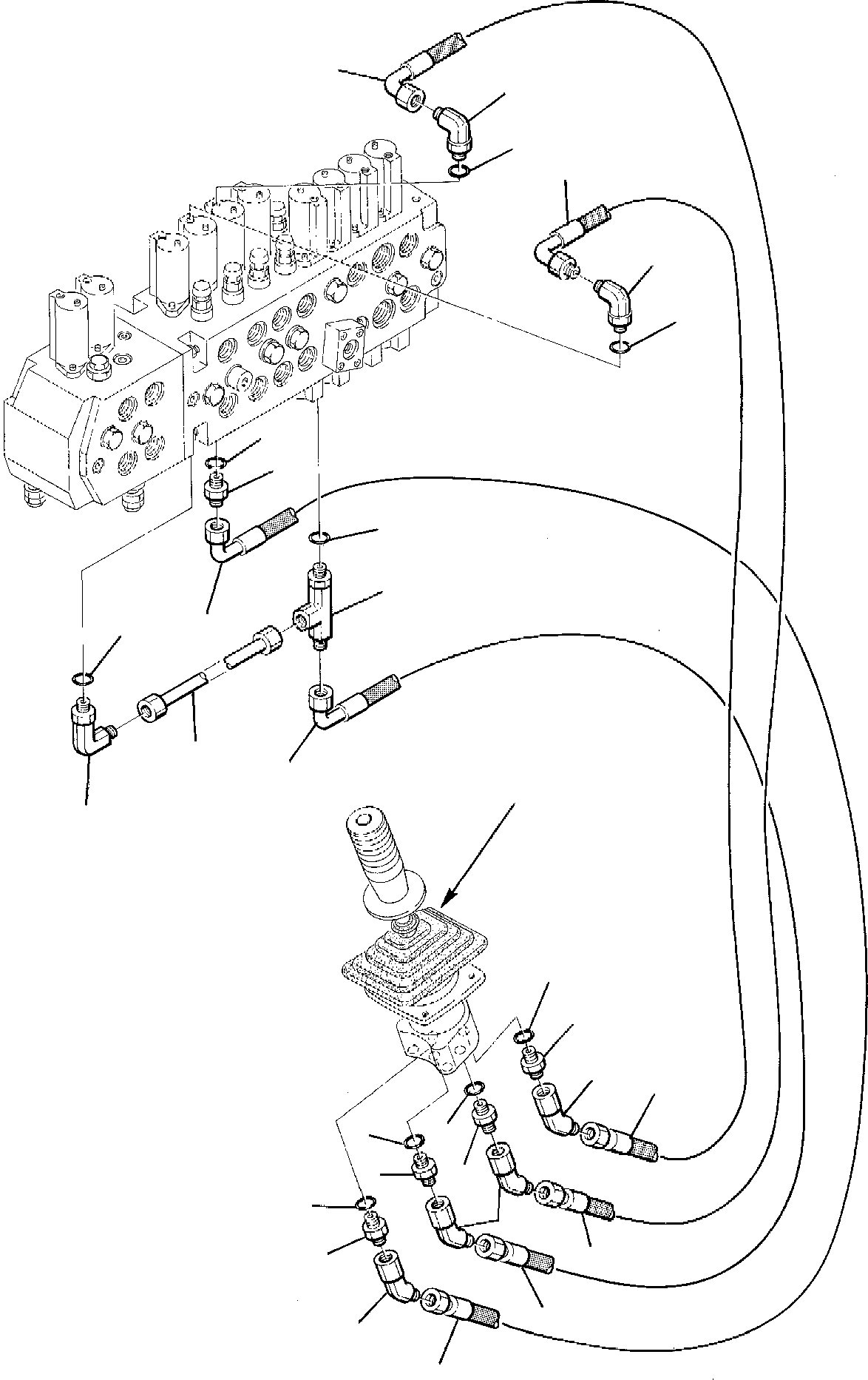 Excavators Komatsu / PW95-1  S/N 0005747-Up(pw95_1) / HYDRAULIC PIPING (BOOM AND BUCKET VALVE LINE) (2/2)(E-0050 : 4210)