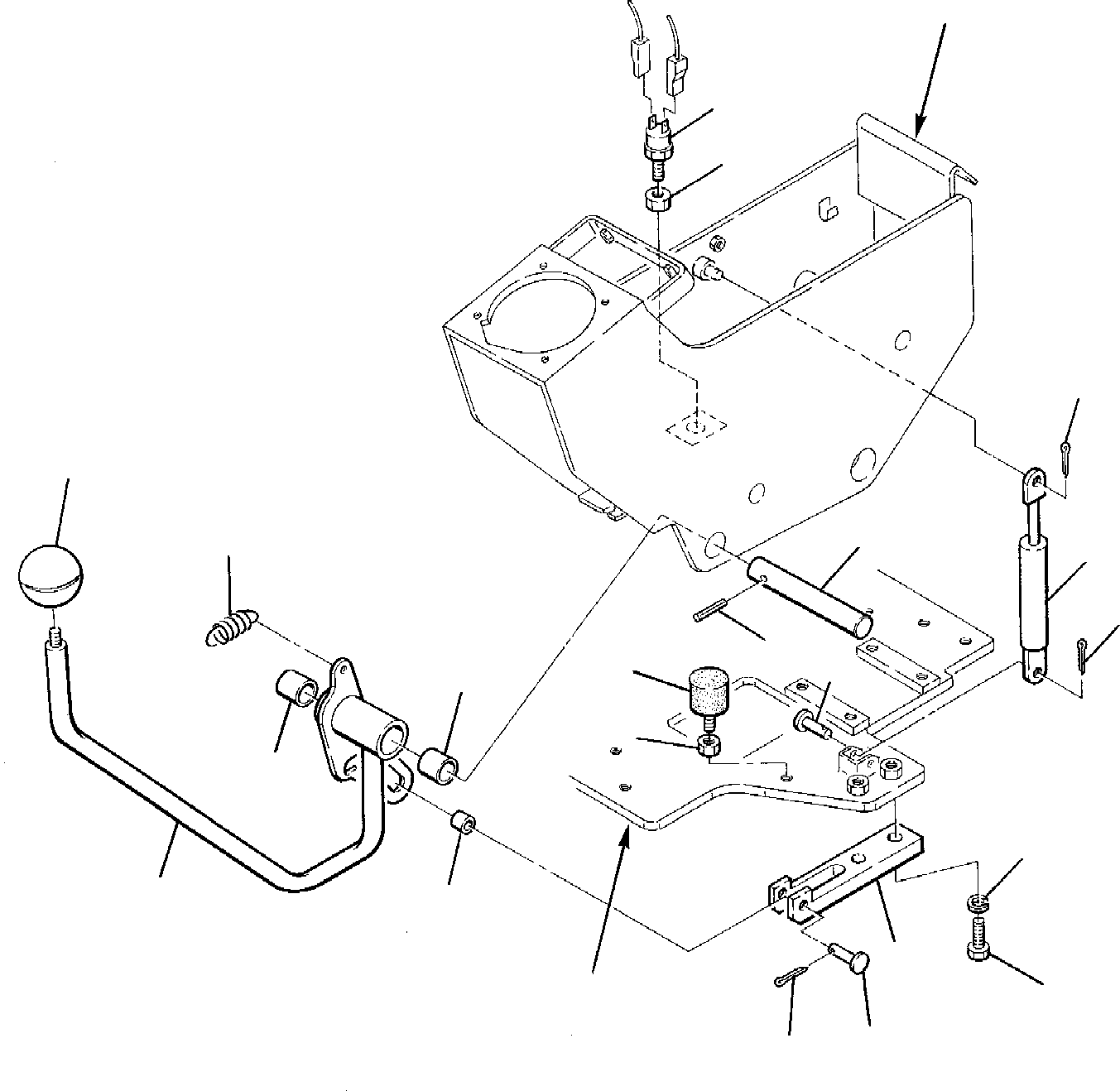 Excavators Komatsu / PW95-1  S/N 0005747-Up(pw95_1) / SERVOCONTROL SYSTEM STARTING LEVER(E-0090 : 4240)