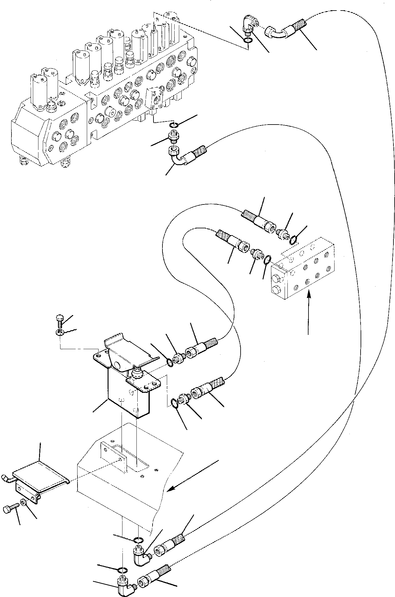 Excavators Komatsu / PW95-1  S/N 0005747-Up(pw95_1) / HYDRAULIC PIPING (BOOM SWING PPC LINE)(E-0110 : 4260)