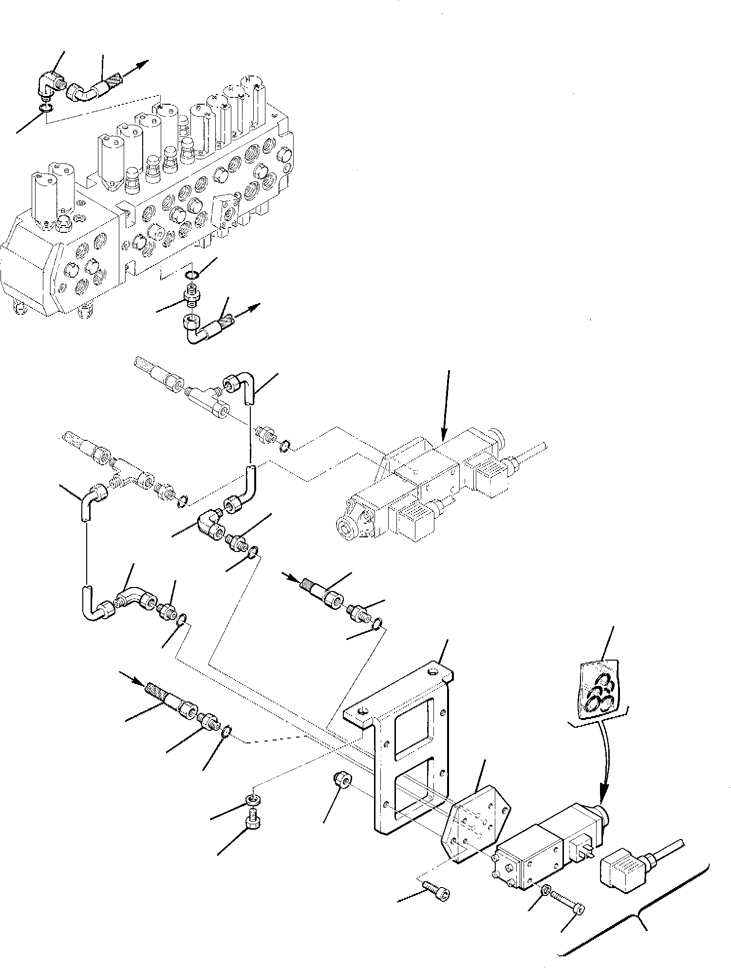 Excavators Komatsu / PW95-1  S/N 0005747-Up(pw95_1) / HYDRAULIC PIPING (TRAVEL PPC VALVE LINE) (1/2)(G-0350 : 6600)