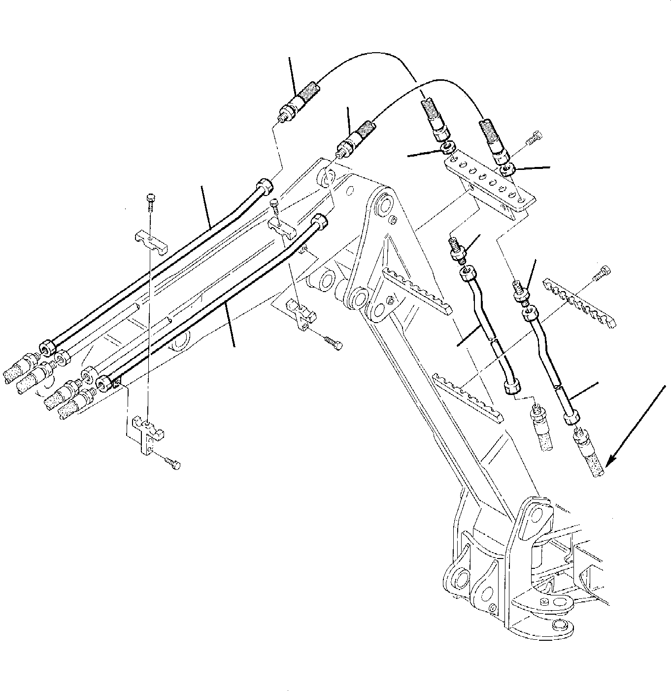 Excavators Komatsu / PW95-1  S/N 0005747-Up(pw95_1) / HYDRAULIC PIPING (ADDITIONAL EQUIPMENT) (FOR 2-PIECE BOOM) (BOOM SIDE)(H-0260 : 7920)