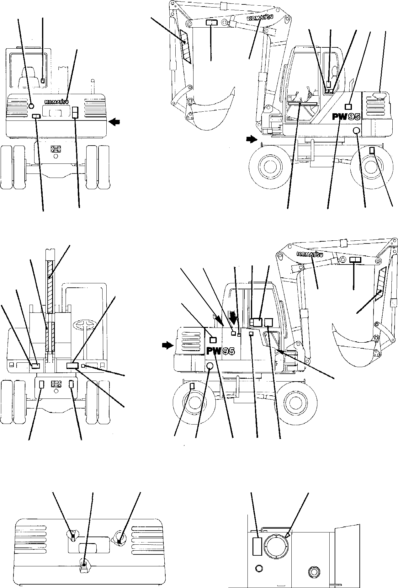Excavators Komatsu / PW95-1  S/N 0005747-Up(pw95_1) / MARK PLATE(J-0010 : 9811)