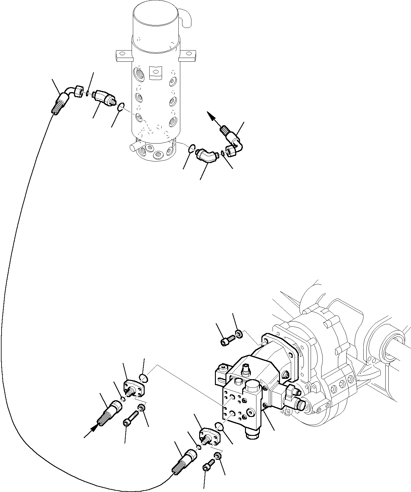 Excavators Komatsu / PW95R-2 S/N 21D0220079-Up(pw95r_2d) / HYDRAULIC PIPING (TRAVEL MOTOR LINE) (LOWER)(D-0210 : 3550)