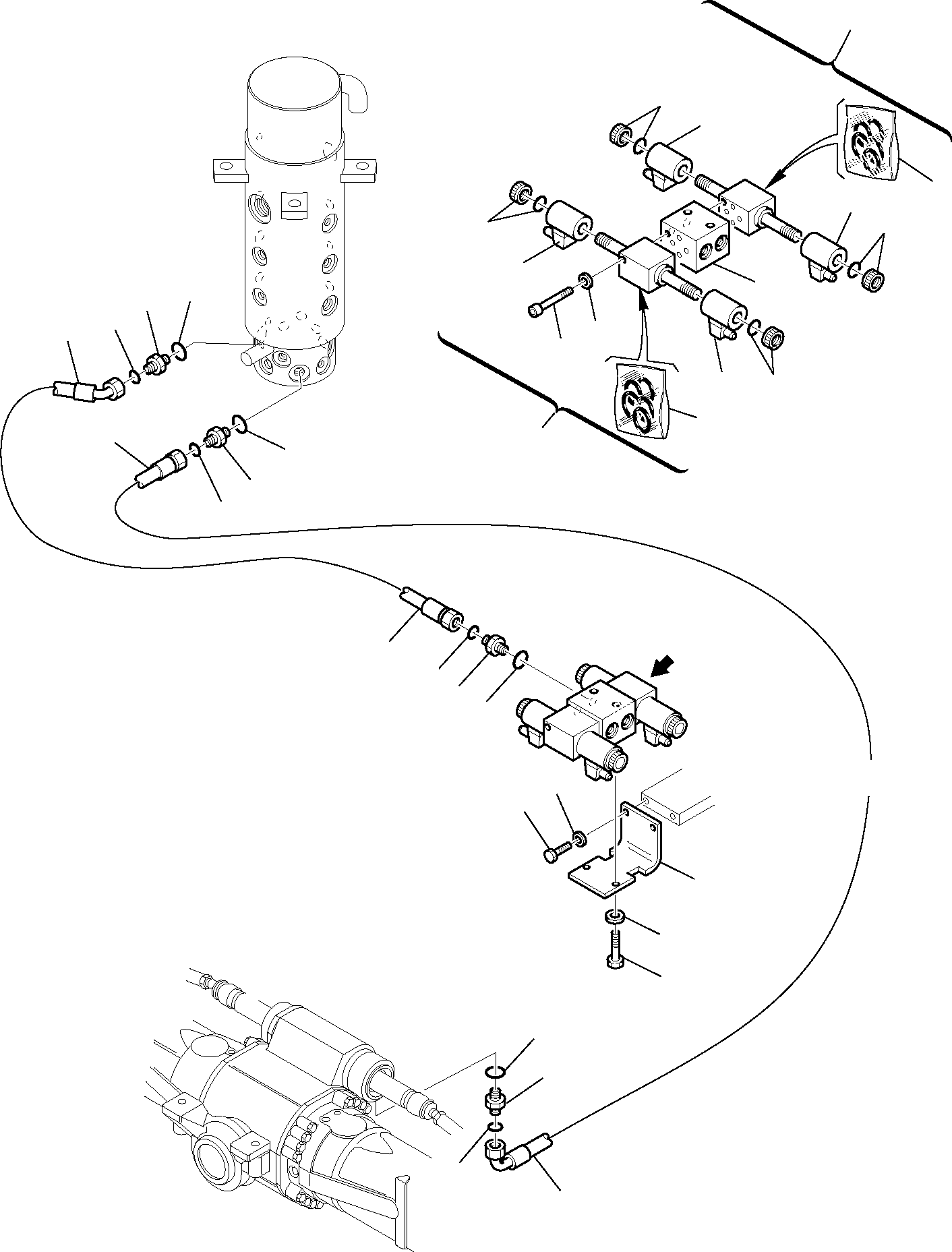 Excavators Komatsu / PW95R-2 S/N 21D0220079-Up(pw95r_2d) / HYDRAULIC PIPING (STEERING LINE) (1/2)(D-0230 : 3570)