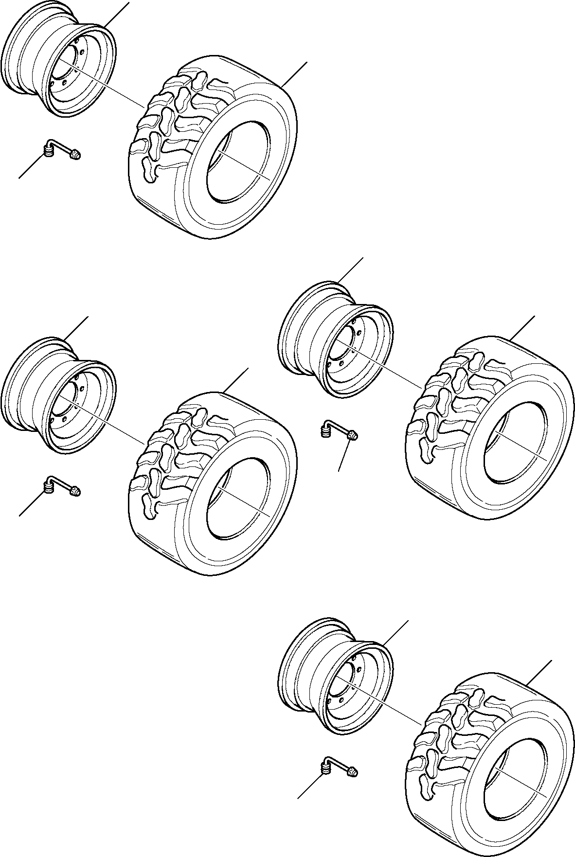 Excavators Komatsu / PW95R-2 S/N 21D0220079-Up(pw95r_2d) / WHEELS (OPTIONAL)(D-0260 : 3710)