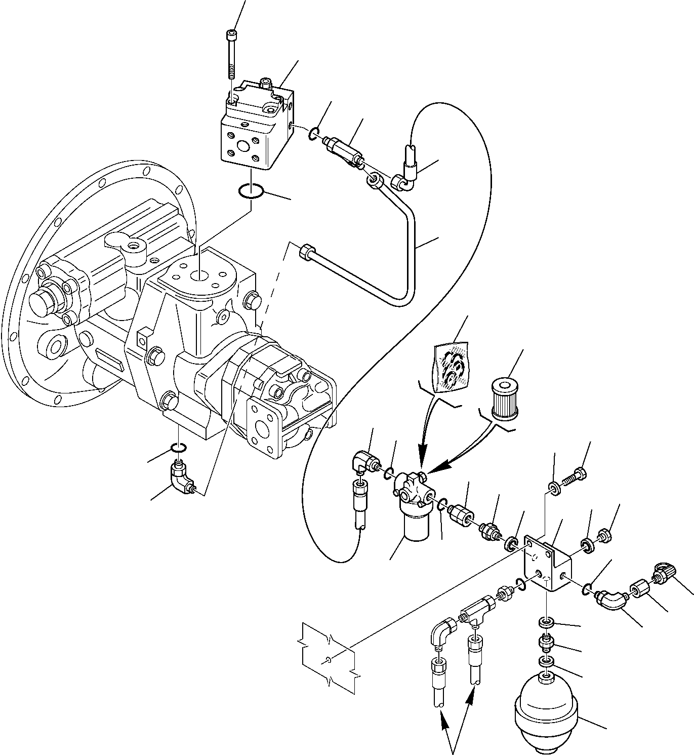 Excavators Komatsu / PW95R-2 S/N 21D0220079-Up(pw95r_2d) / HYDRAULIC PIPING (PPC PIPING) (1/3)(G-0340 : 6550)