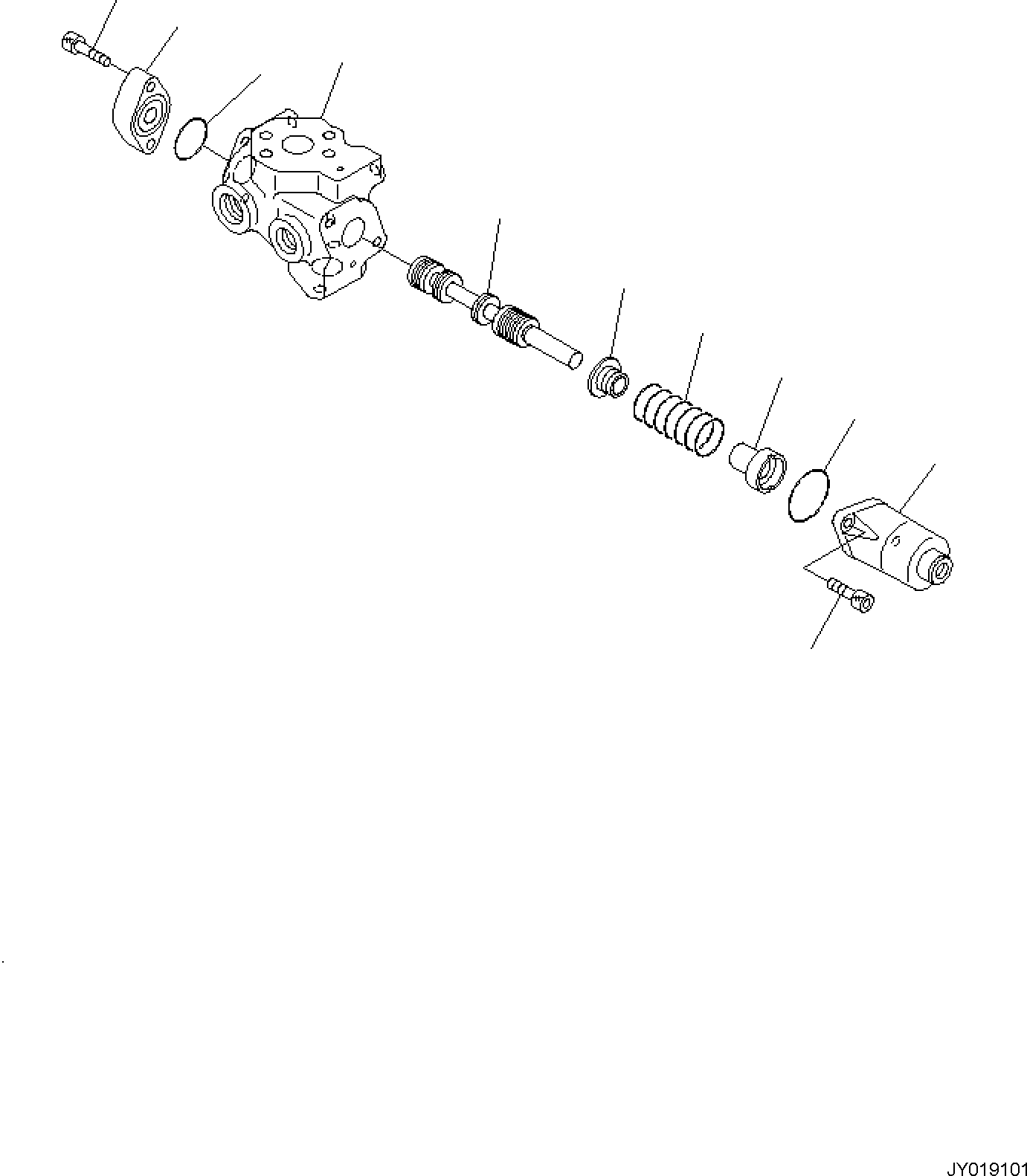 Komatsu parts book diagram for PW98MR-11E0 S/N F30001 AND UP: ATTACHMENT PIPING, SELECTOR VALVE