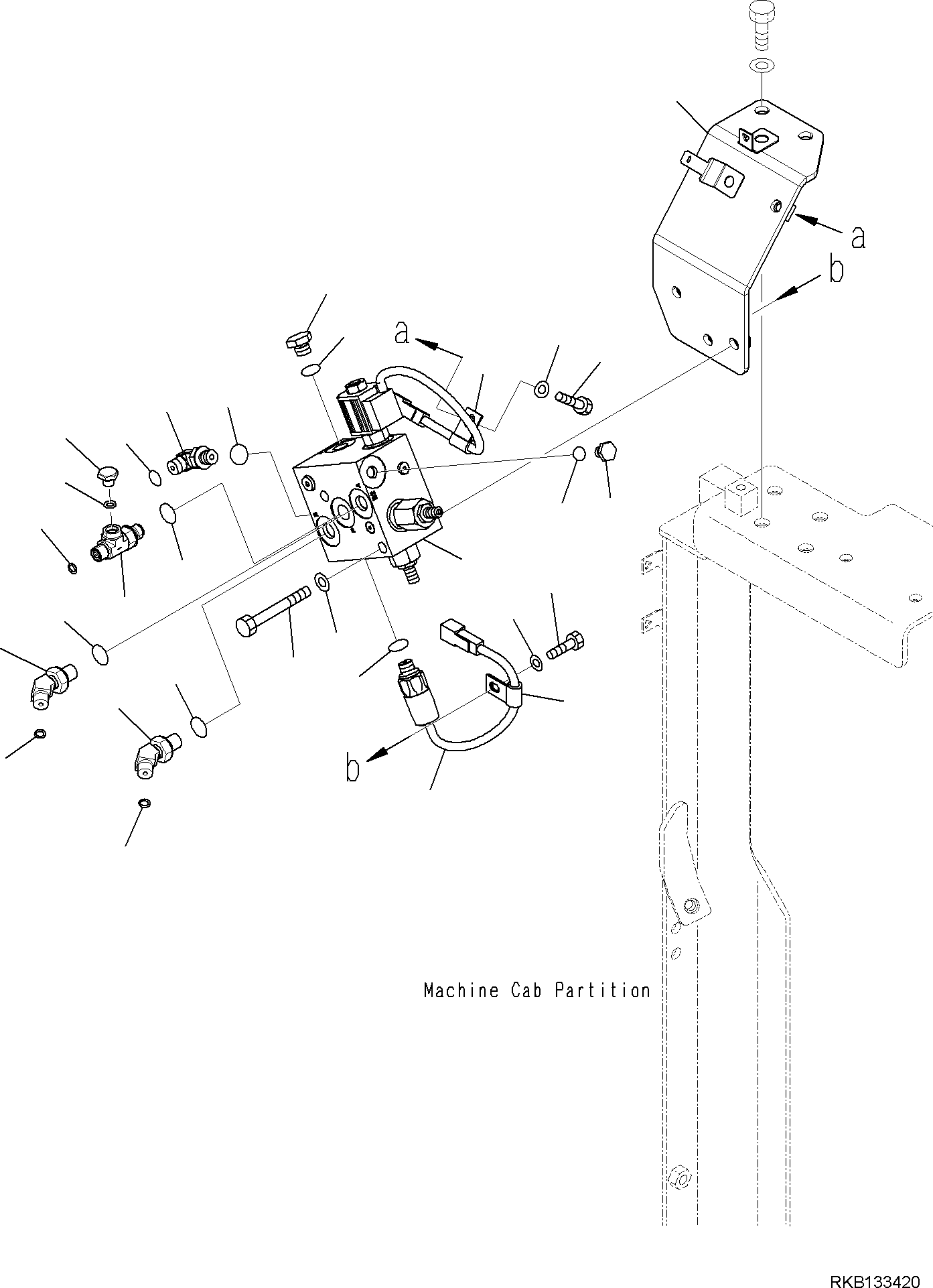 Komatsu parts book diagram for PW98MR-11E0 S/N F30001 AND UP: QUICK COUPLER PIPING, QUICK COUPLING SOLENOID VALVE