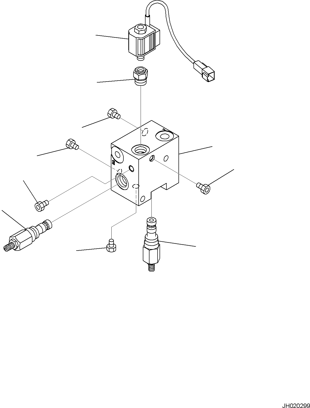 Komatsu parts book diagram for PW98MR-11E0 S/N F30001 AND UP: QUICK COUPLER PIPING, QUICK COUPLING VALVE, INNER PARTS