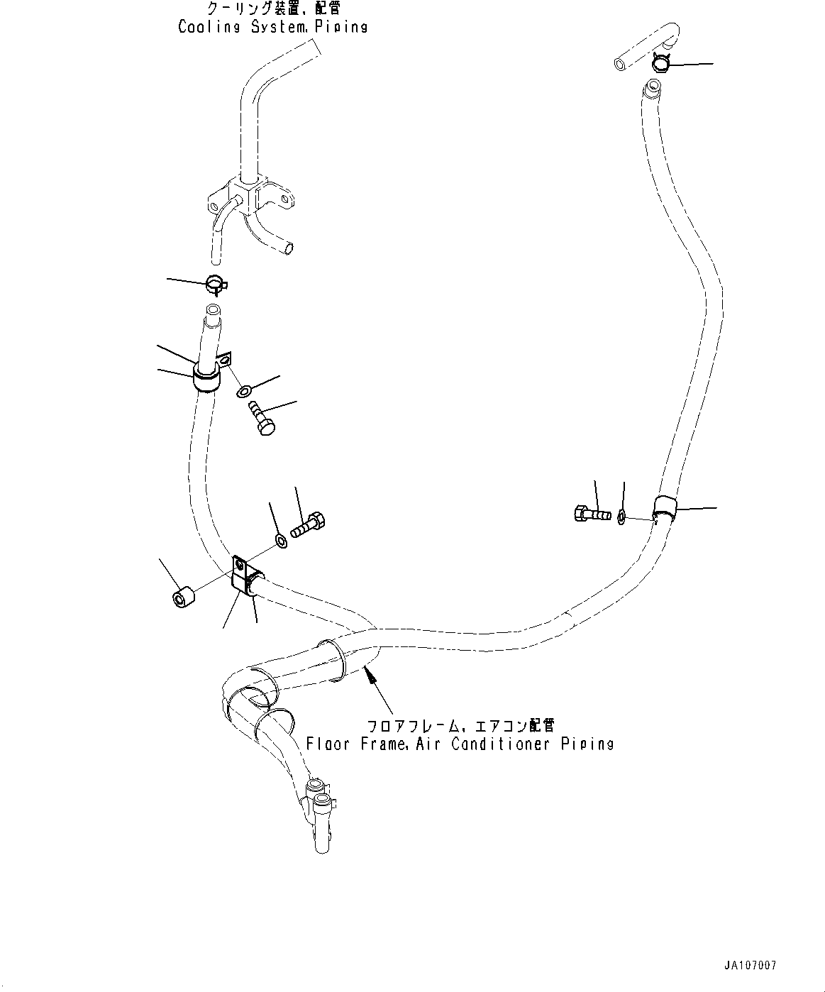 Komatsu parts book diagram for PW98MR-11E0 S/N F30001 AND UP: AIR CONDITIONER UNIT, CLIP