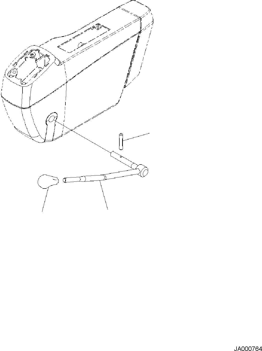 Komatsu parts book diagram for PW98MR-11E0 S/N F30001 AND UP: CAB AND FLOOR FRAME, FLOOR FRAME, WORK EQUIPMENT LOCK LEVER