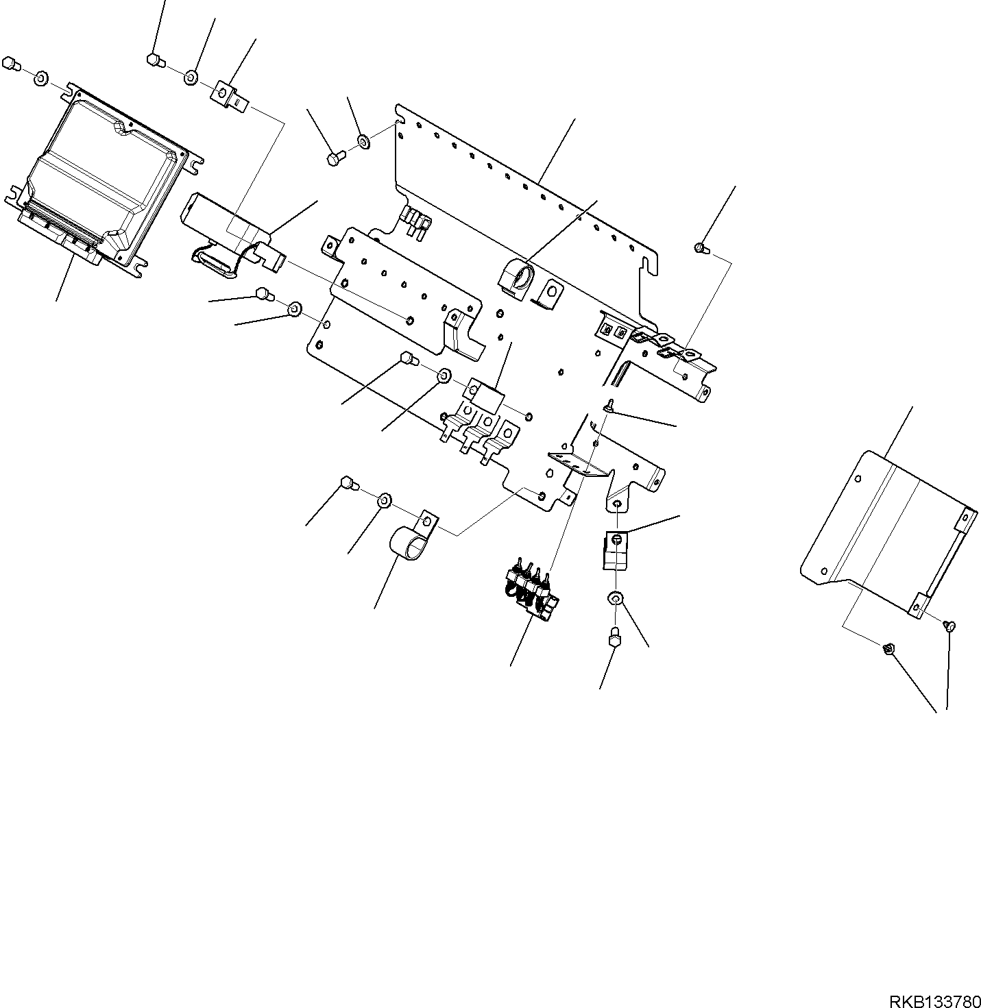 Komatsu parts book diagram for PW98MR-11E0 S/N F30001 AND UP: CAB AND FLOOR FRAME, FLOOR FRAME, ELECTRIC PARTS