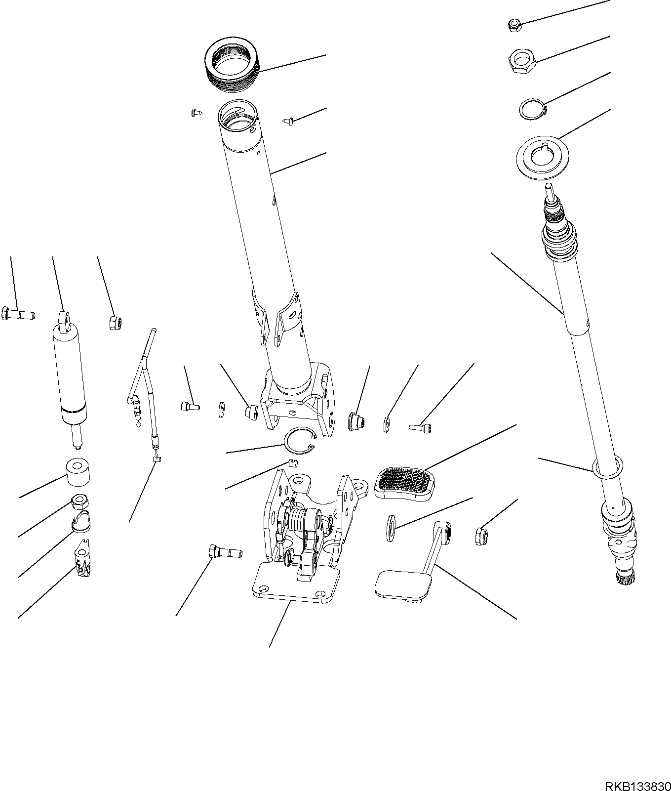 Komatsu parts book diagram for PW98MR-11E0 S/N F30001 AND UP: STEERING COLUMN AND WHEEL, INNER PARTS