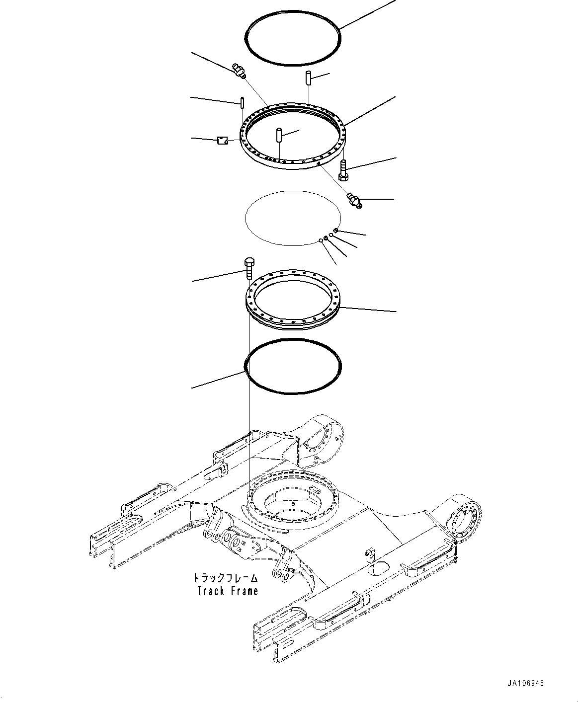 Komatsu parts book diagram for PW98MR-11E0 S/N F30001 AND UP: SWING CIRCLE