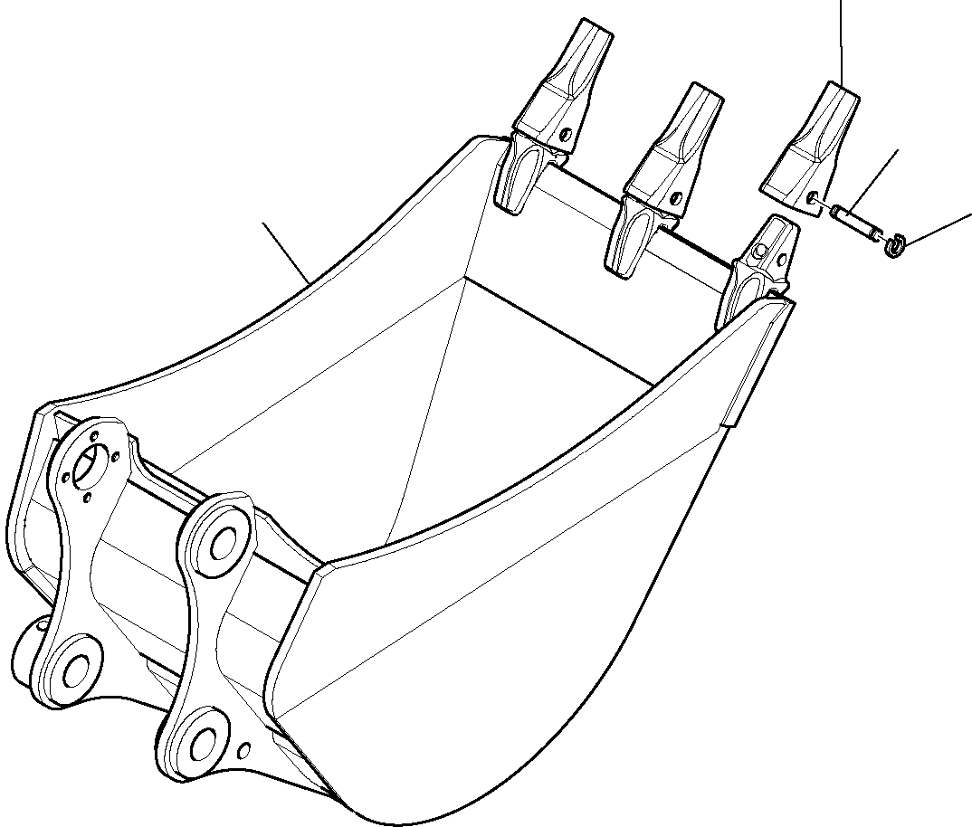 Komatsu parts book diagram for PW98MR-11E0 S/N F30001 AND UP: BUCKET