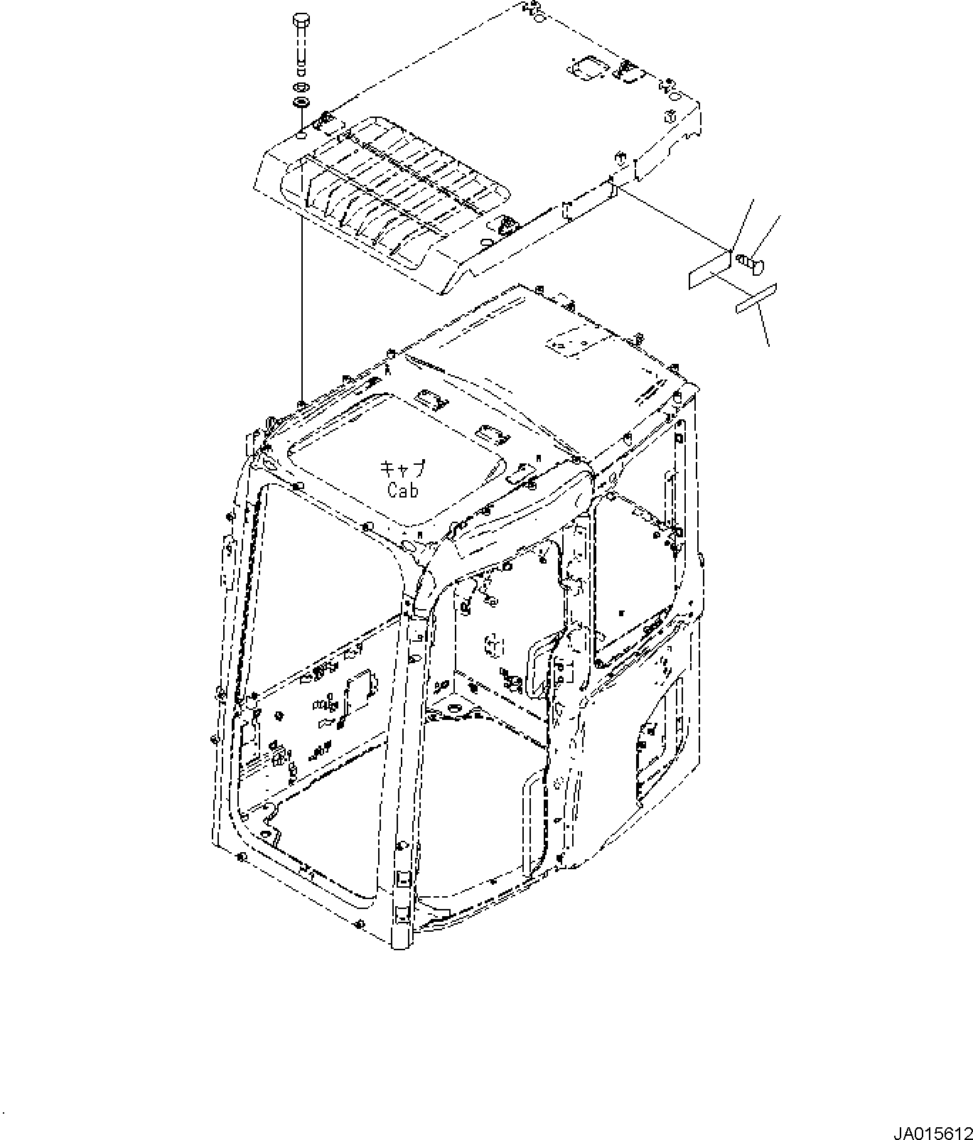 Komatsu parts book diagram for PW98MR-11E0 S/N F30001 AND UP: CAUTION PLATES