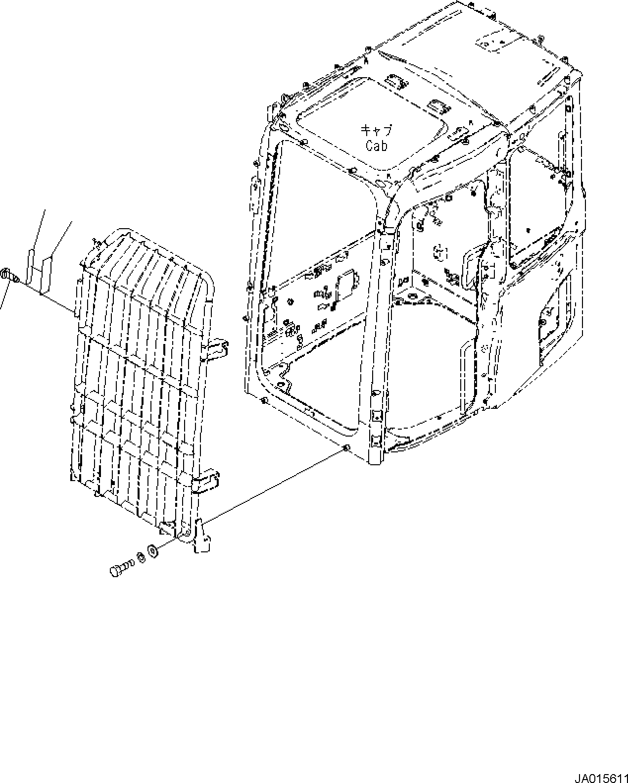Komatsu parts book diagram for PW98MR-11E0 S/N F30001 AND UP: CAUTION PLATES