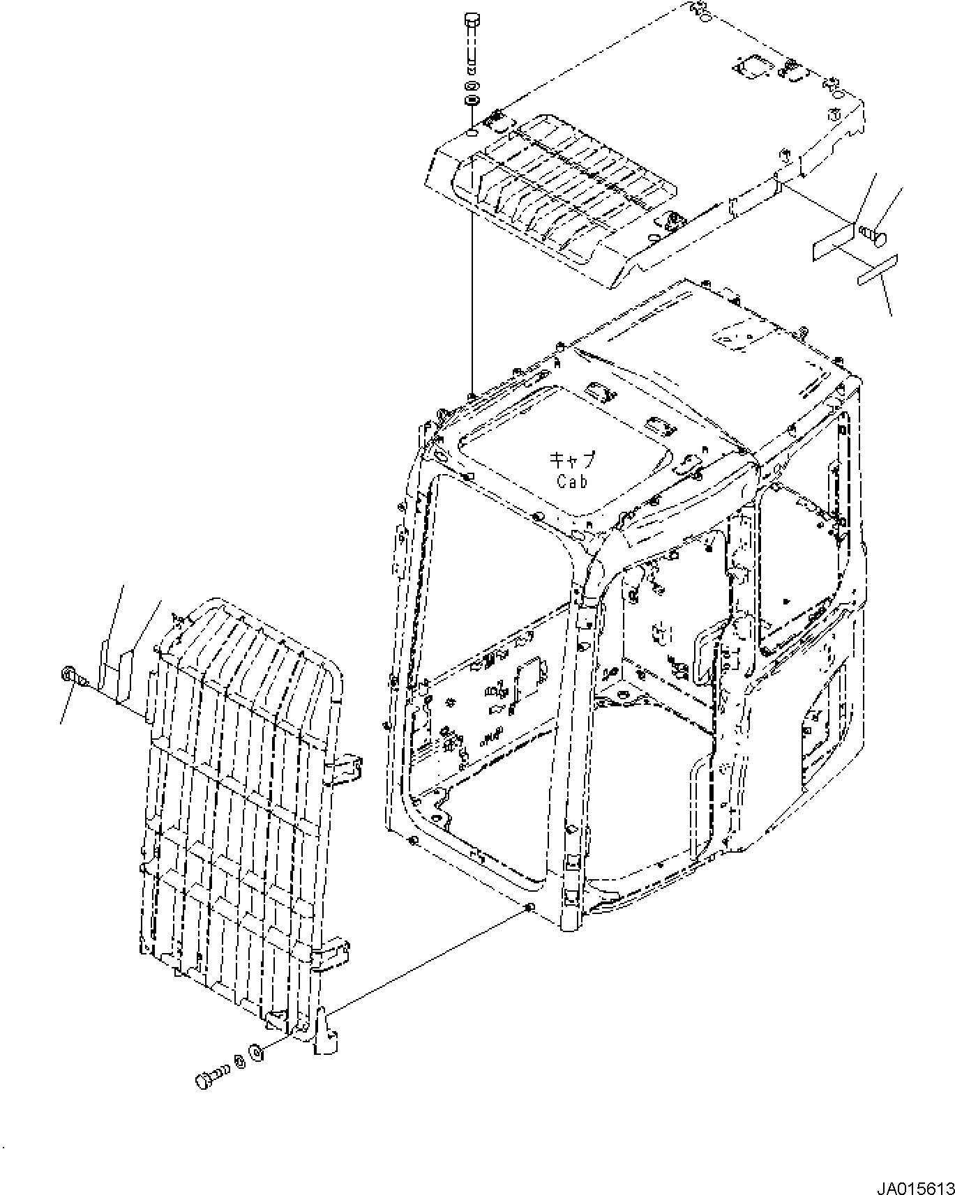 Komatsu parts book diagram for PW98MR-11E0 S/N F30001 AND UP: CAUTION PLATES