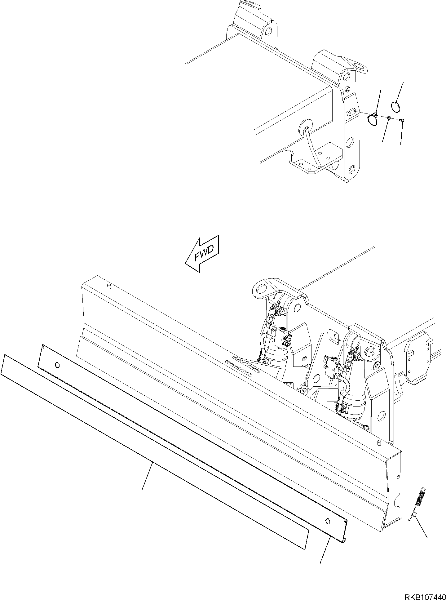 Komatsu parts book diagram for PW98MR-11E0 S/N F30001 AND UP: ROAD CIRCULATION ACCESSORY, BLADE PROTECTION