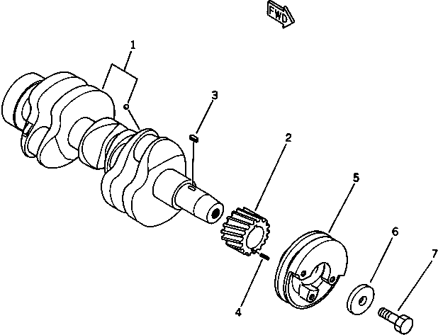 Engines Komatsu / S3D84-2B S/N 00101-UP(s3d84-1c) / CRANKSHAFT(060060 : 0231)