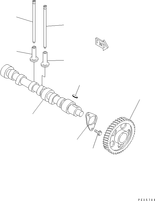 Engines Komatsu / S3D84-2B S/N 00101-UP(s3d84-1c) / CAMSHAFT AND TAPPET(060080 : 0241)