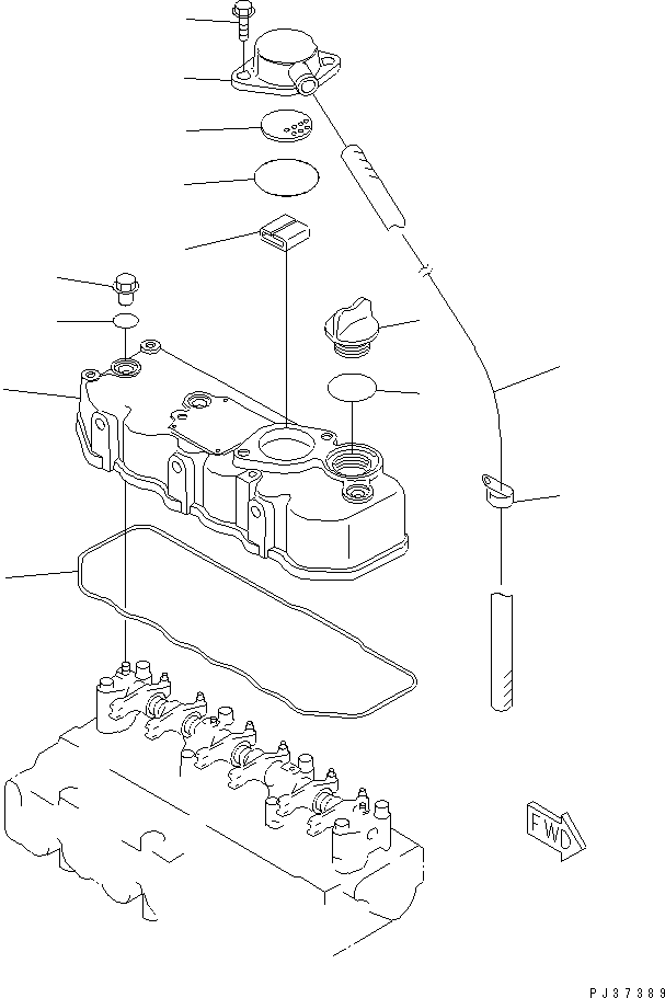 Engines Komatsu / S3D84-2J S/N 05091-UP(s3d84-2c) / CYLINDER HEAD COVER(030030 : 0115)