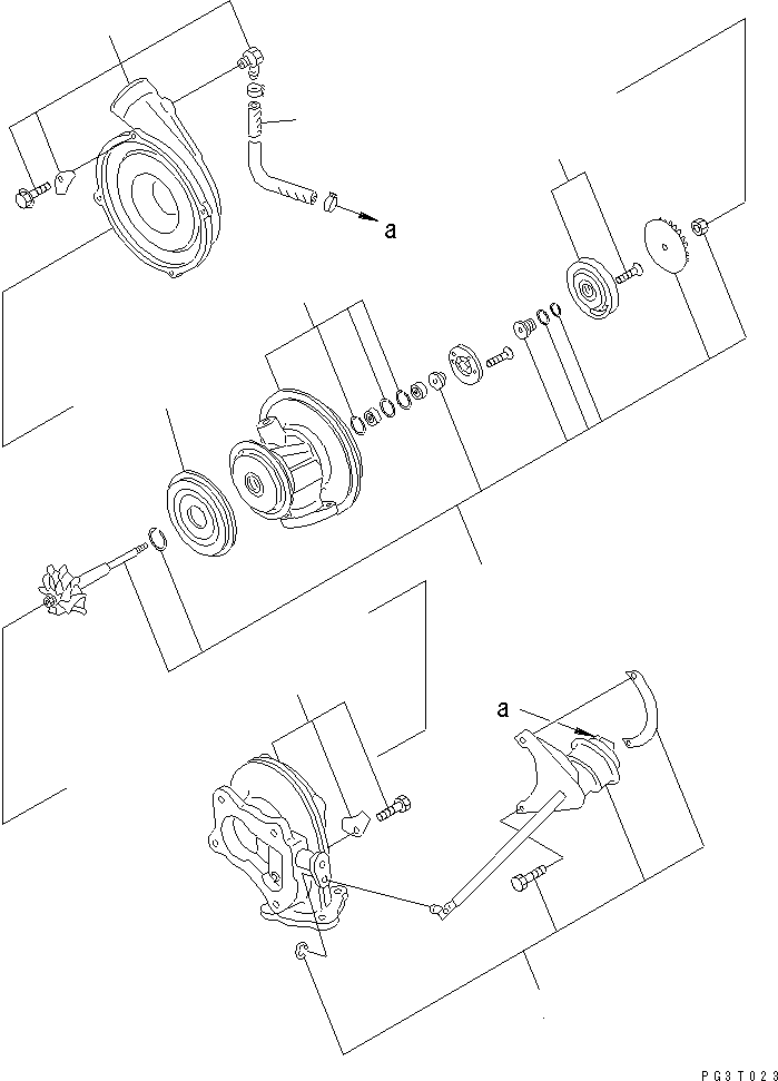 Engines Komatsu / S3D84-2J S/N 05091-UP(s3d84-2c) / TURBOCHARGER(030070 : 0155)
