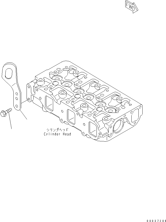 Engines Komatsu / S3D84E-5P-BA S/N 05382-UP(s3d84e0c) / REAR HANGER(030030 : A1050-A0A1)