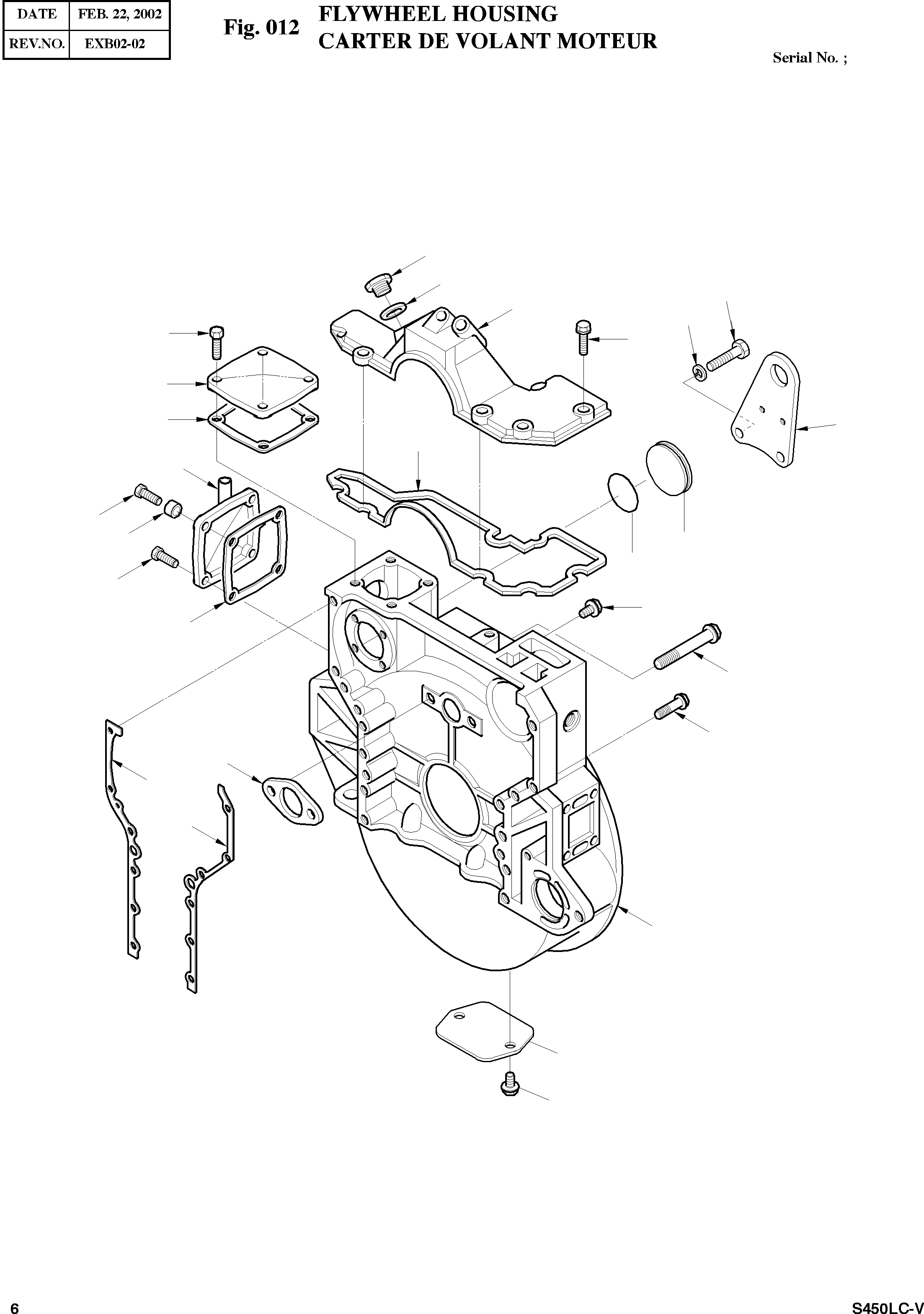 Other: DOOSAN-DAEWOO / SOLAR 450LC-V(s450lc-v) / FLYWHEEL HOUSING(012 : 012)