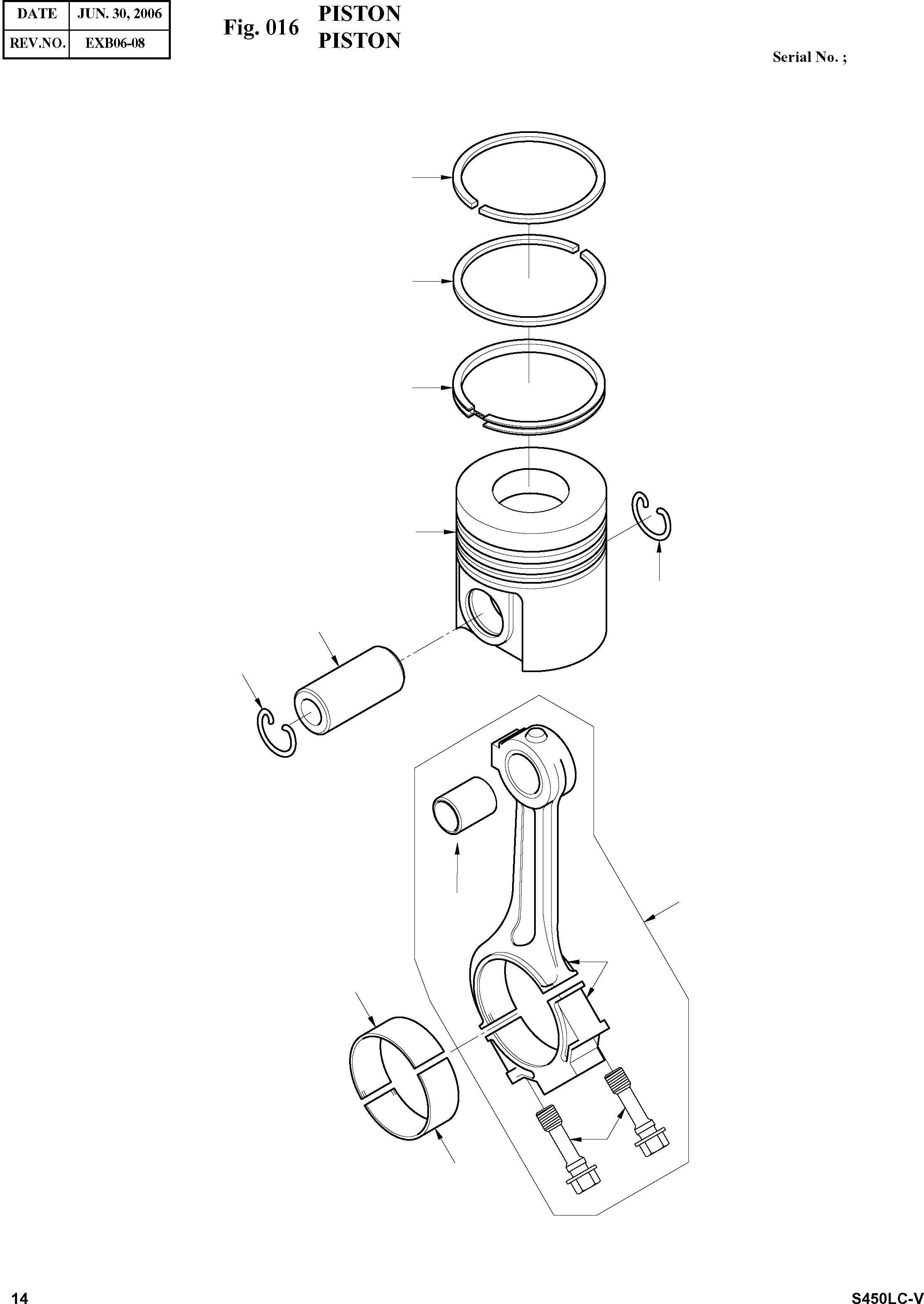 Other: DOOSAN-DAEWOO / SOLAR 450LC-V(s450lc-v) / PISTON(016 : 016)