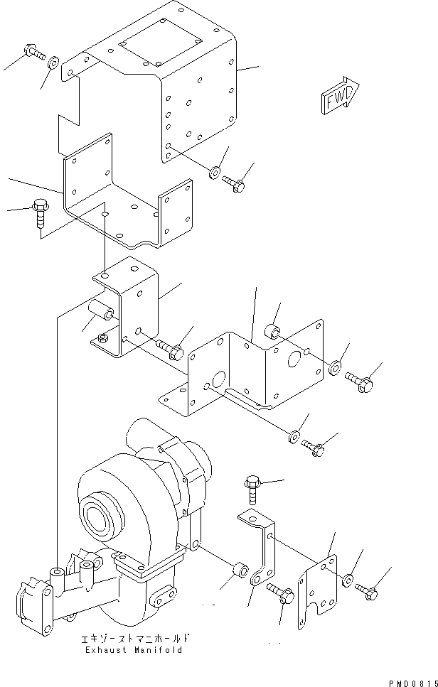 Engines Komatsu / S4D102E-1E S/N 26200163-UP(s4d1020r) / HEAT SHIELD(#26200163-26220139)(030210 : A1570-01A0)