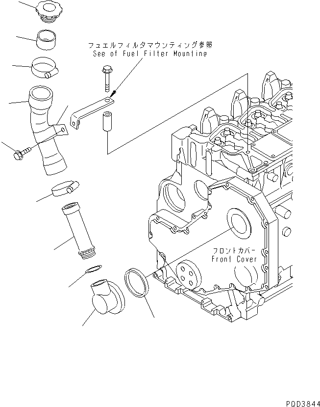 Engines Komatsu / S4D102E-1E S/N 26200163-UP(s4d1020r) / OIL FILLER(#26233545-)(030440 : A2070-01A1)