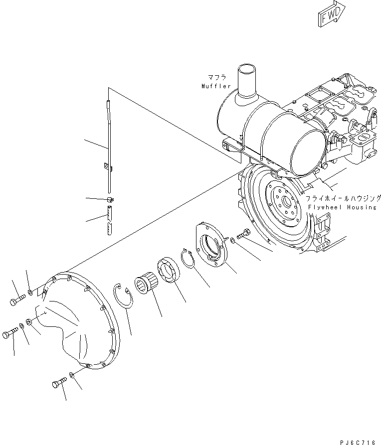 Engines Komatsu / S4D102E-1E S/N 26200163-UP(s4d1020r) / ENGINE MOUNTING(#26281570-)(031500 : A9999-01A0)