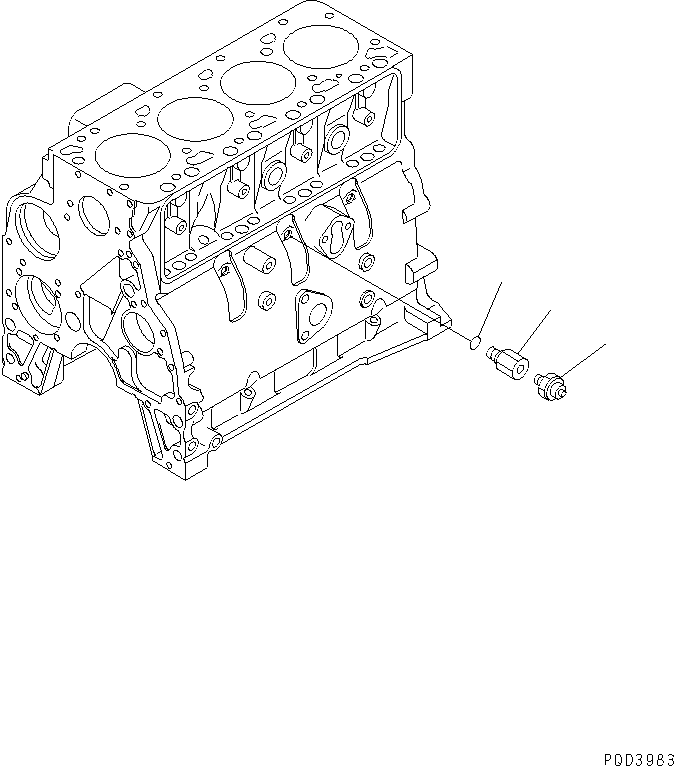Komatsu parts book diagram for S4D102E-1F S/N 26200163-UP: OIL PRESSURE SWITCH(#26215461-)