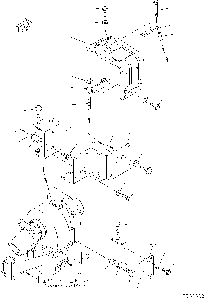 Komatsu parts book diagram for S4D102E-1E-T S/N 26200163-UP: HEAT SHIELD (TUNNEL SEPC.) (CERAMIC TYPE)(#26249418-26277269)