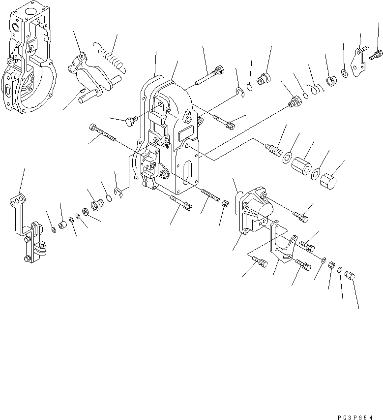 Komatsu parts book diagram for S4D102E-1E-T S/N 26200163-UP: FUEL INJECTION PUMP (GOVERNOR) (2/2) (INNER PARTS)(#26200163-26201323)