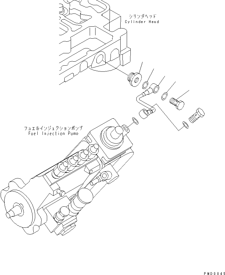 Komatsu parts book diagram for S4D102E-1E-T S/N 26200163-UP: BOOST TUBE(#26200163-26202210)