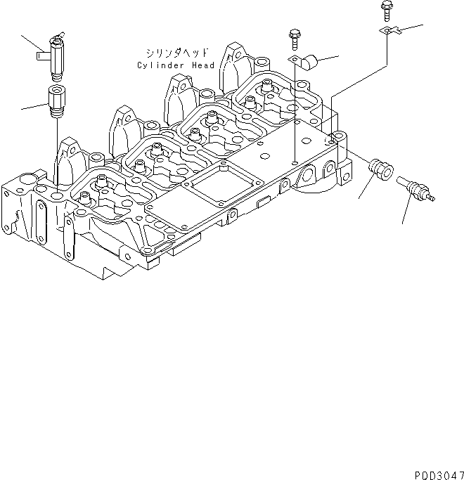 Engines Komatsu / S4D102E-1J S/N 26200163-UP(s4d1026c) / WATER VALVE AND WATER TEMPERATURE SENSOR(#26203202-)(030030 : A1010-01A5)
