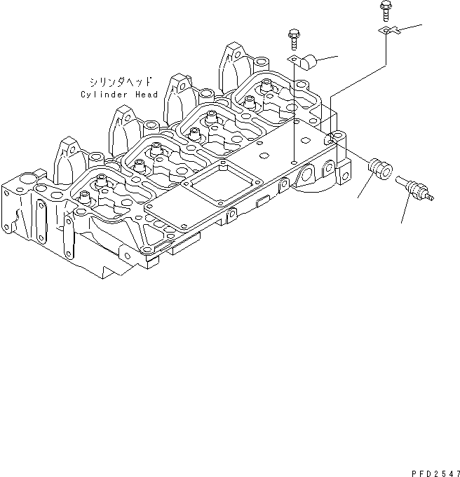 Engines Komatsu / S4D102E-1J S/N 26200163-UP(s4d1026c) / WATER VALVE AND WATER TEMPERATURE SENSOR (WITH AIR CONDITIONER)(#26203202-)(030040 : A1010-01A8)